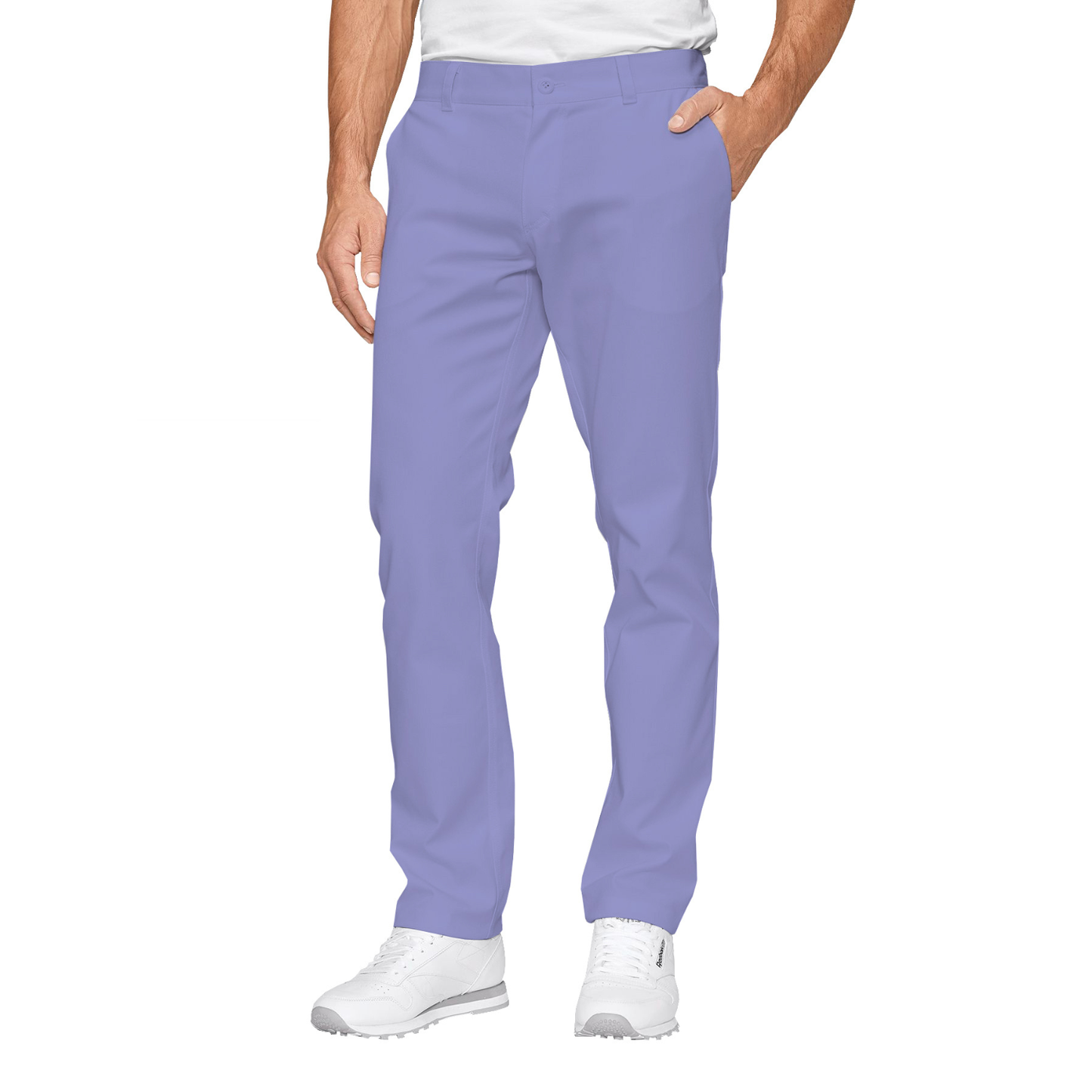 Men's formal trousers - purple color, model MPOF