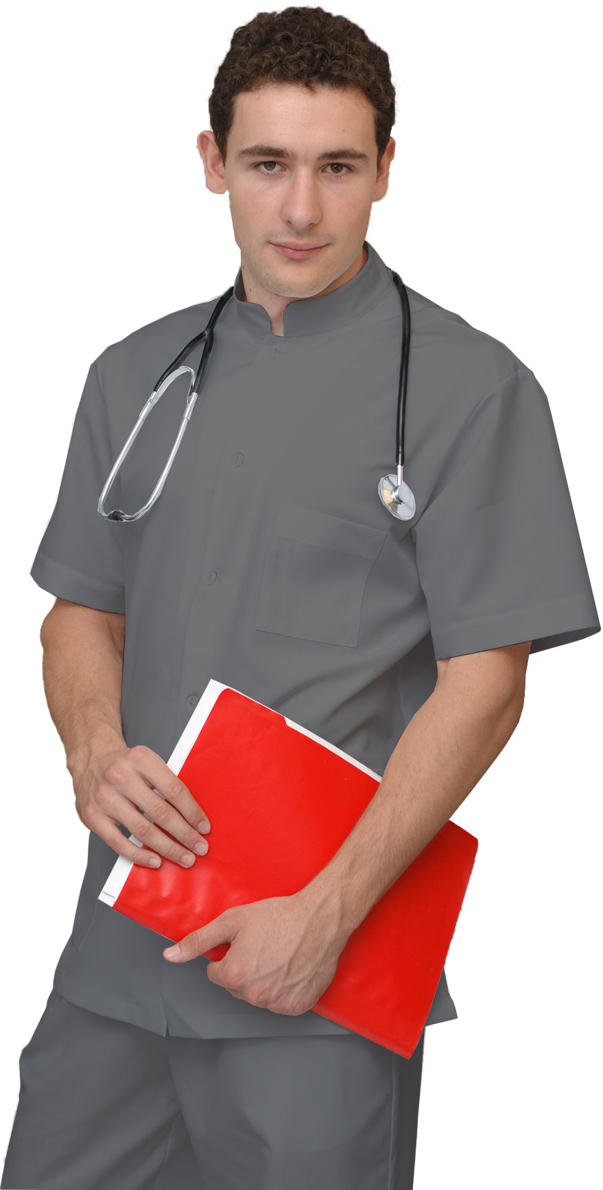 ORDER of men's colored tunic - color light gray, model MS213-31