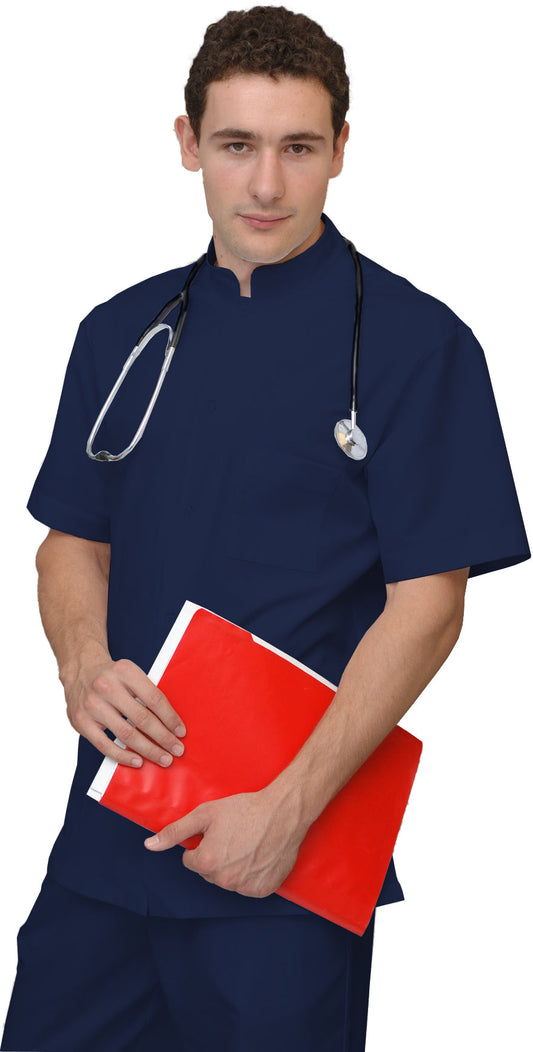 Men's colored tunic - color navy blue, model MS213-31