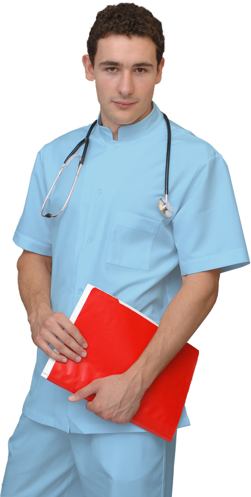 ORDER of men's colored tunic - color light blue, model MS213-31