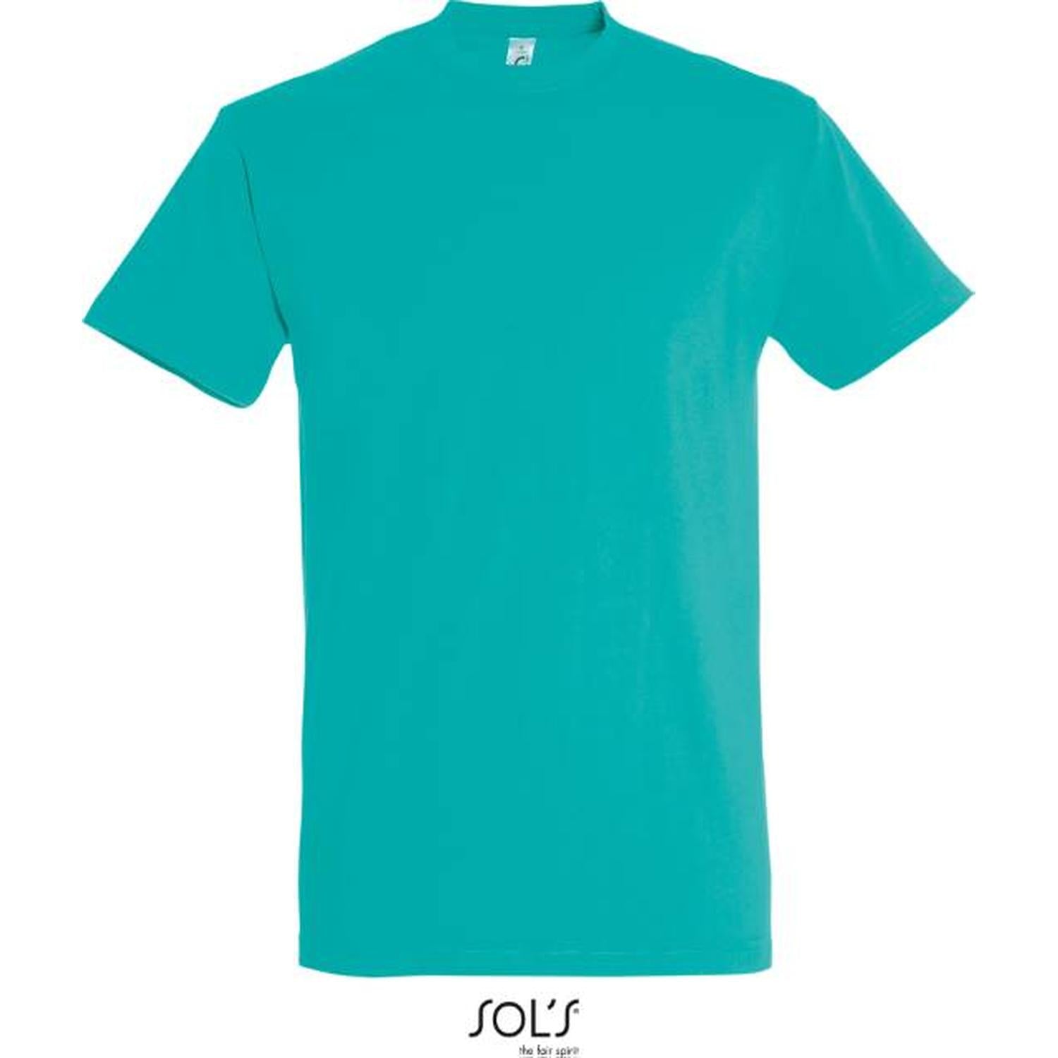 Мъжка тениска - цвят карибско синьо, Sol's – Медицински облекла Кали