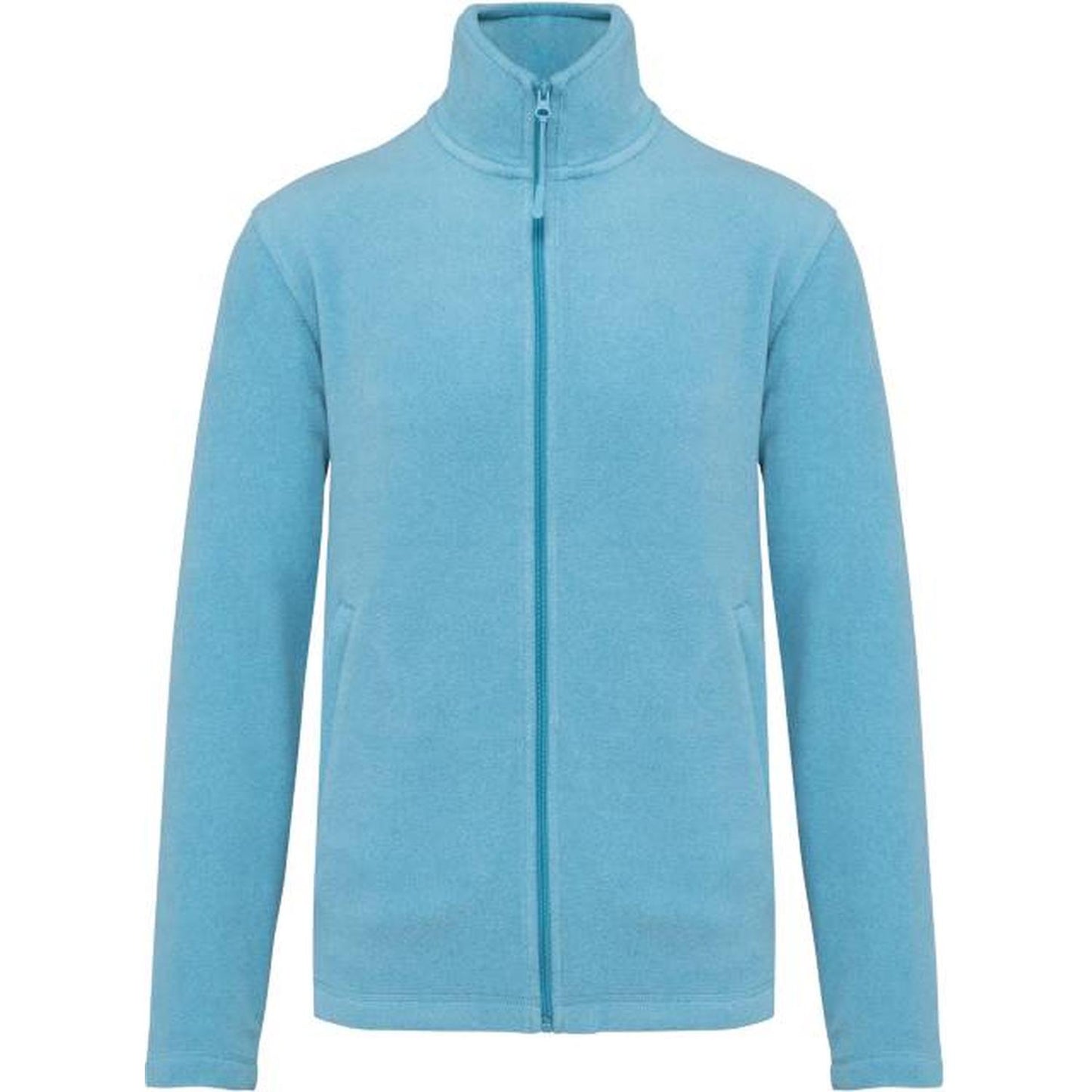 Мъжко поларено яке - цвят светло син меланж – Медицински облекла Кали