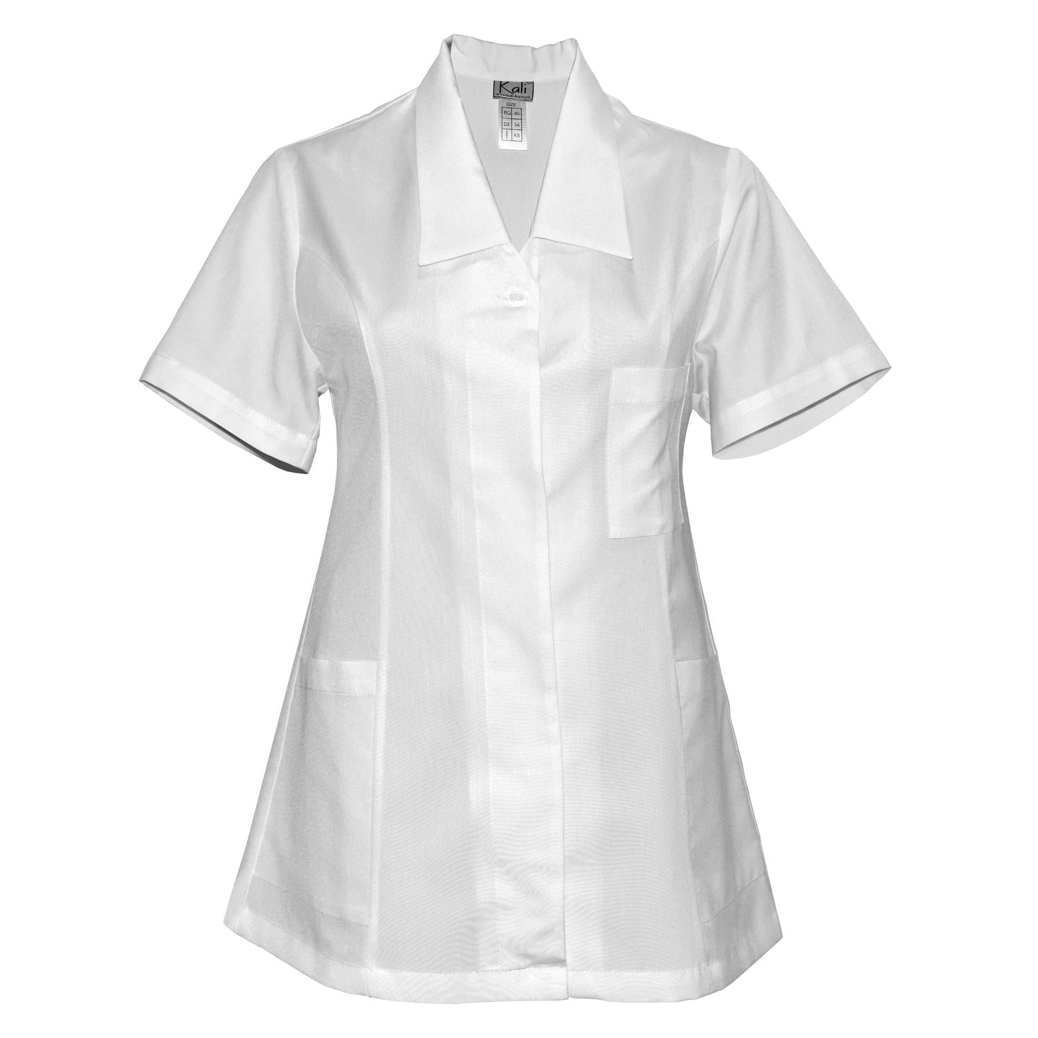 ПОРЪЧКА на дамска бяла туника , модел F212-2T – Медицински облекла Кали