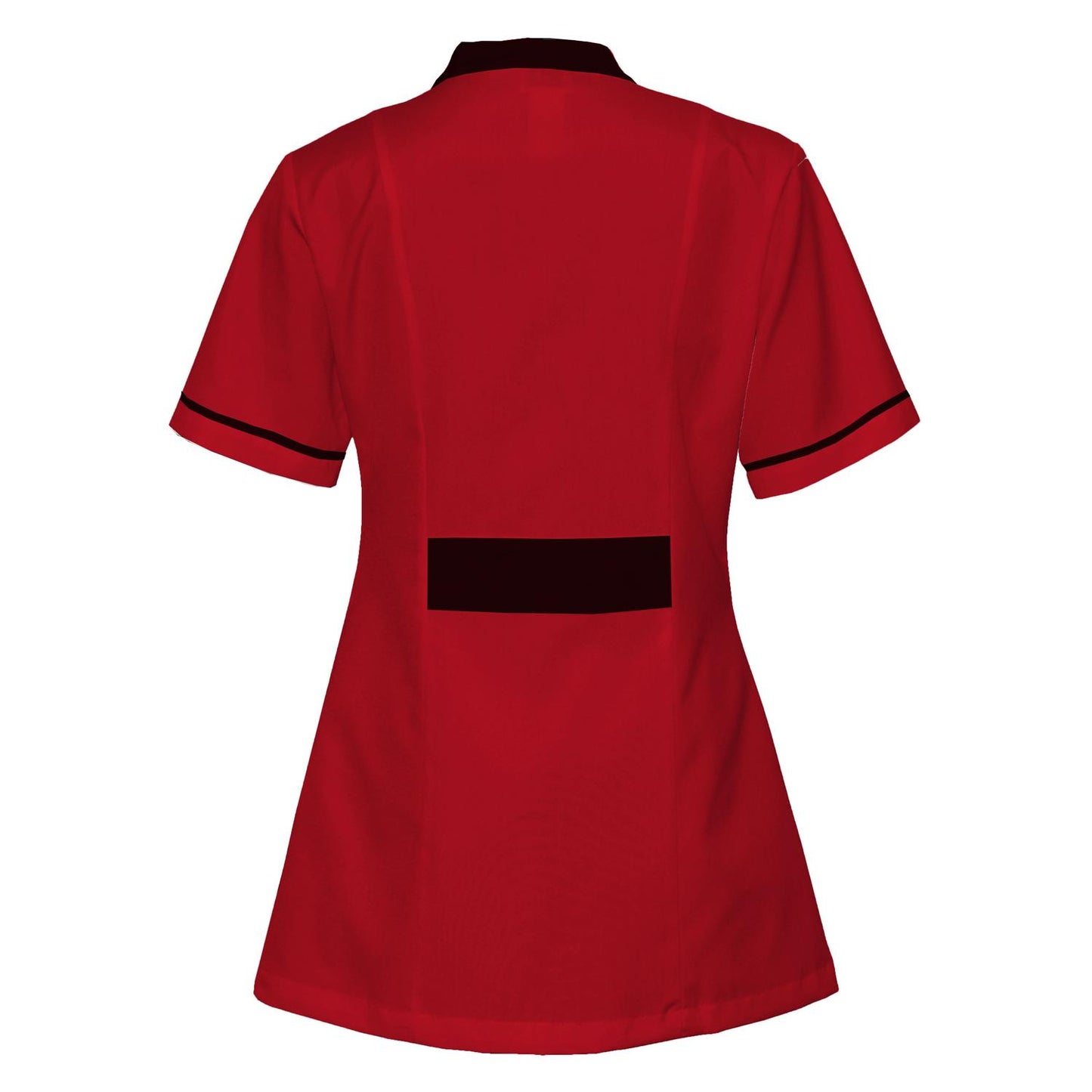 Поръчка на дамска червена туника с гарнитура - черна, модел FSN – Медицински облекла Кали