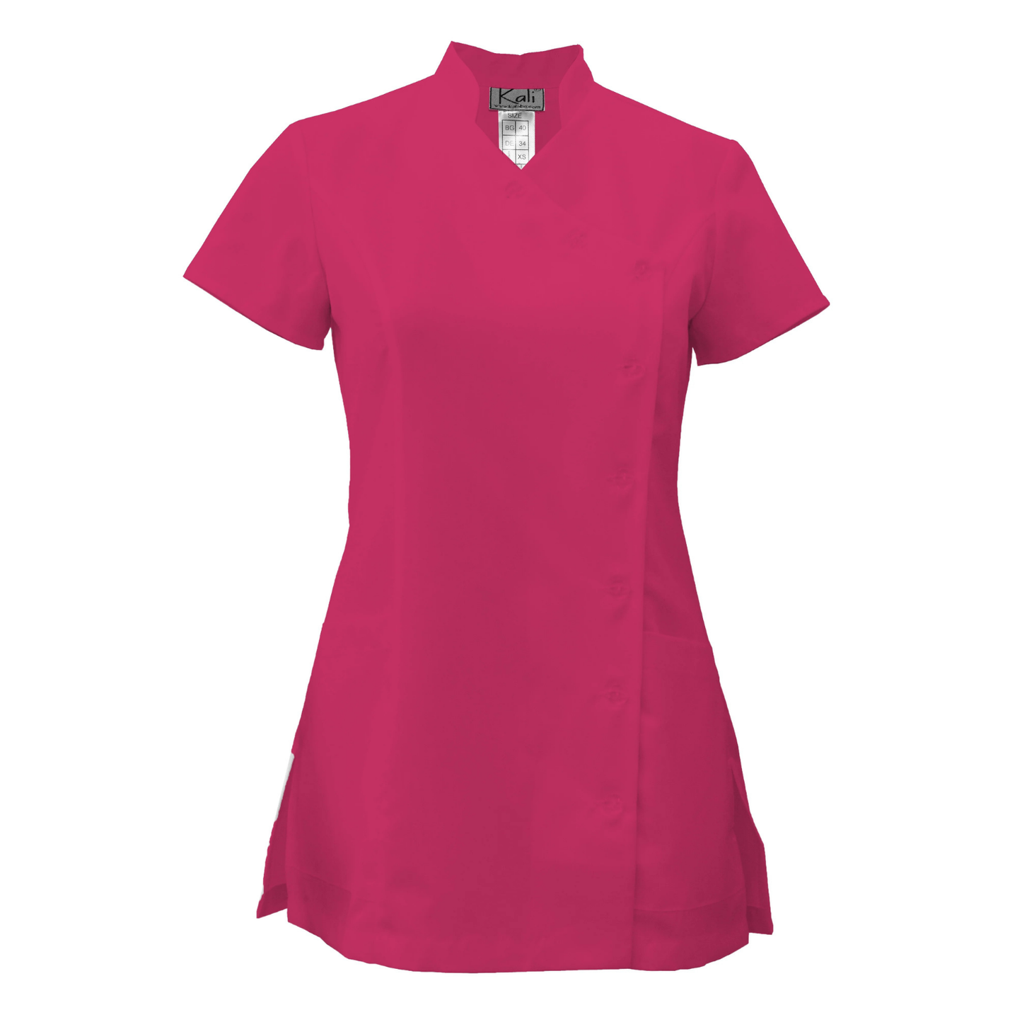 ПОРЪЧКА на дамска туника странично закопчаване - цвят цикламен, модел F207-4A – Медицински облекла Кали