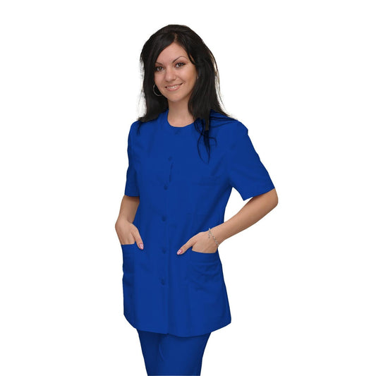 ПОРЪЧКА на дамска туника - цвят кралско син, модел F222-2U – Медицински облекла Кали