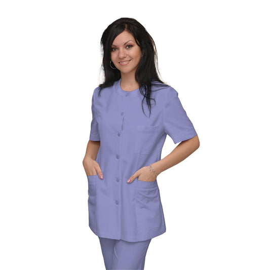 ПОРЪЧКА на дамска туника - цвят лилав , модел F222-2U – Медицински облекла Кали