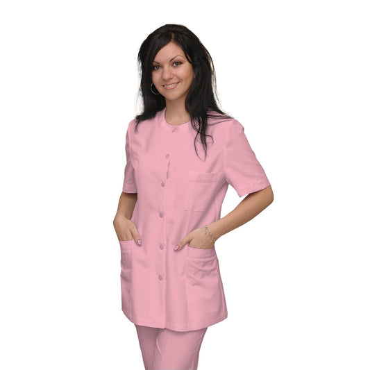 ПОРЪЧКА на дамска туника - цвят розов, модел F222-2U – Медицински облекла Кали