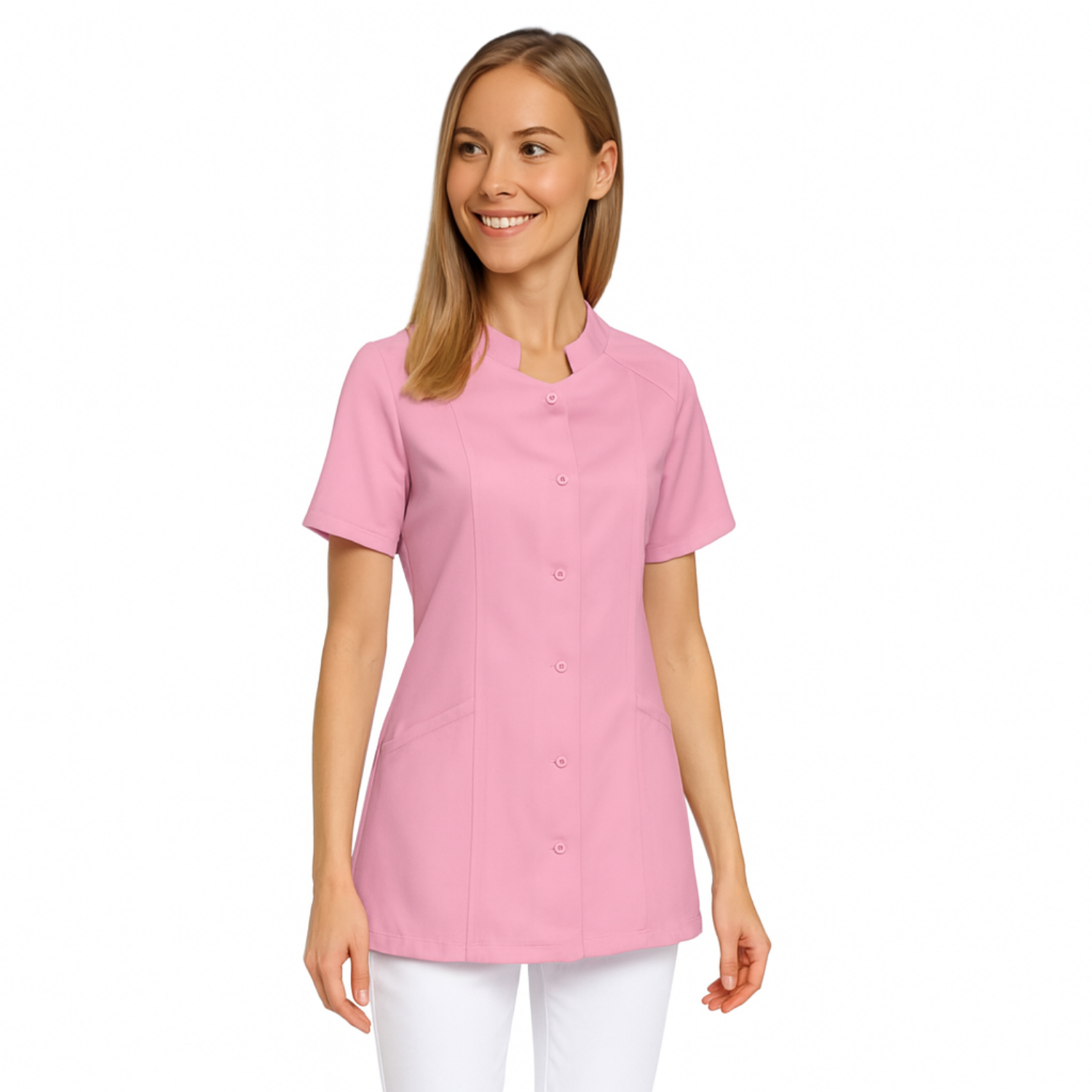 Поръчка на дамска туника - цвят розов, модел FSN – Медицински облекла Кали
