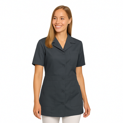 ПОРЪЧКА на дамска туника - цвят тъмно сив, модел F230-1 – Медицински облекла Кали