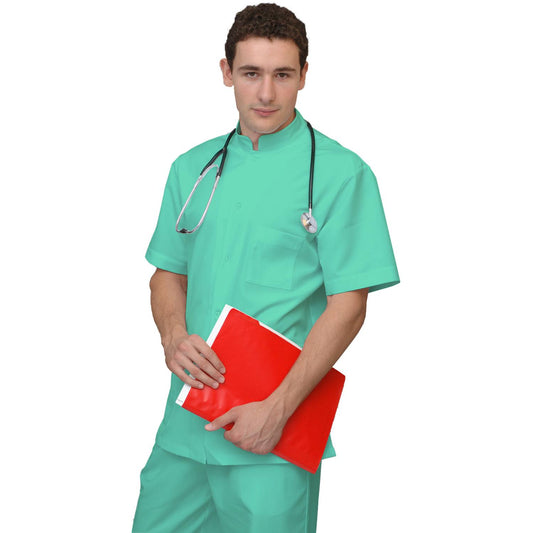 ПОРЪЧКА на мъжка цветна туника - цвят мента, модел MS213-31 – Медицински облекла Кали