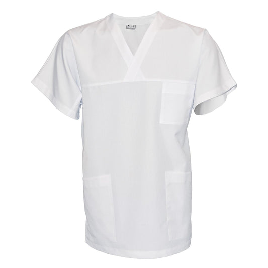 ПОРЪЧКА на унисекс бяла туника, модел UX – Медицински облекла Кали