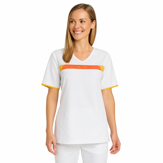 ПОРЪЧКА ПО ЗАДАДЕНИ ЦВЕТОВЕ ОТ КЛИЕНТА на дамска туника FVHL – Медицински облекла Кали