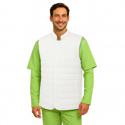 Унисекс елек- цвят бял, модел ES008 – Медицински облекла Кали