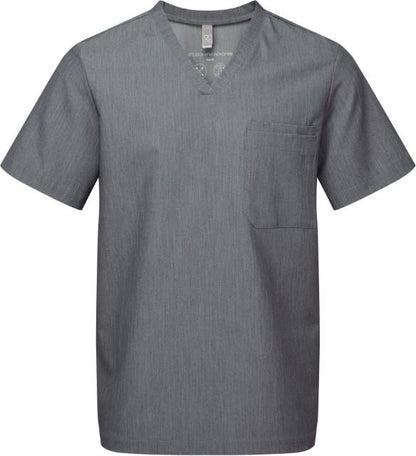 Men's stretch tunic with V-neck - color gray