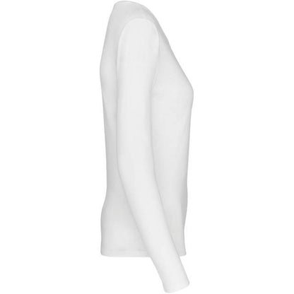 Blusa de manga larga para mujer - blanca
