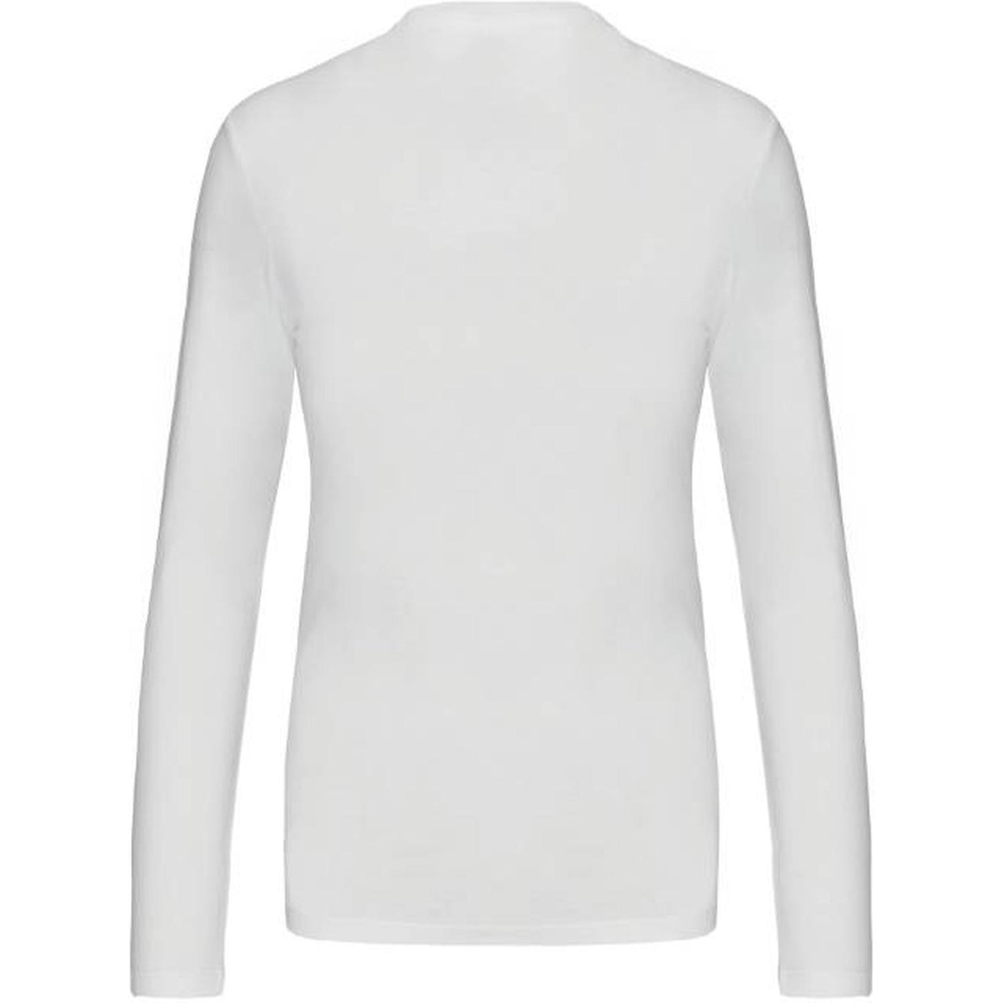 Blusa de manga larga para mujer - blanca