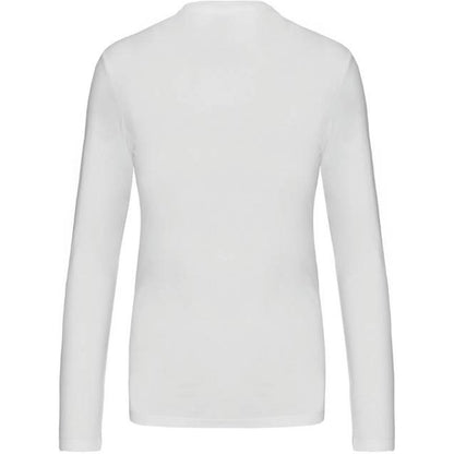 Blusa de manga larga para mujer - blanca