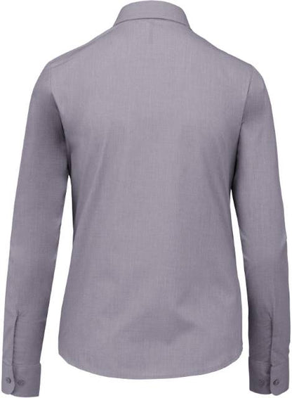 Blusa de popelina para mujer con mangas cortas - color gris claro